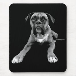 Kärlek Boxer Puppy Hund Black Mousepad Musmatta