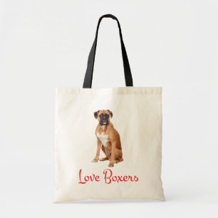 Kärlek Boxer Puppy Hund Canvas Tostruta Tygkasse