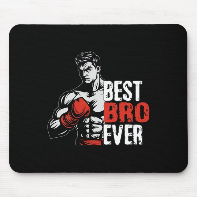 Kärlek Boxing Bro Shirt Boxing Älskare för Boxer B Musmatta (Framsidan)