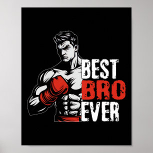 Kärlek Boxing Bro Shirt Boxing Älskare för Boxer B Poster