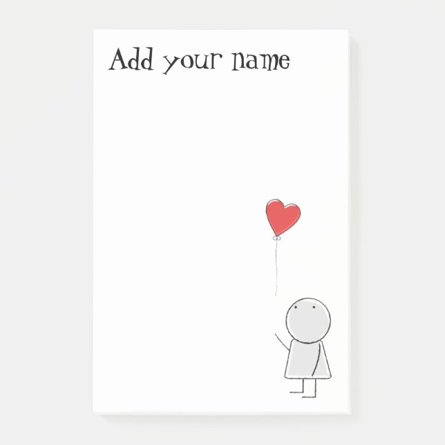 Kärlek Boy Post-it Block (Framsida)