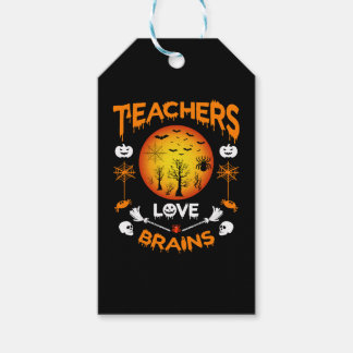 Kärlek Brains Funny Halloween T Shirt Presentetikett