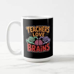 Kärlek Brains Zombie Händer Heart Halloween Kaffemugg