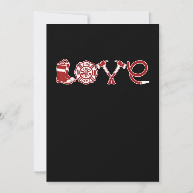 Kärlek Brandman Valentines Day | Brandmans Fru Julkort (Framsida)
