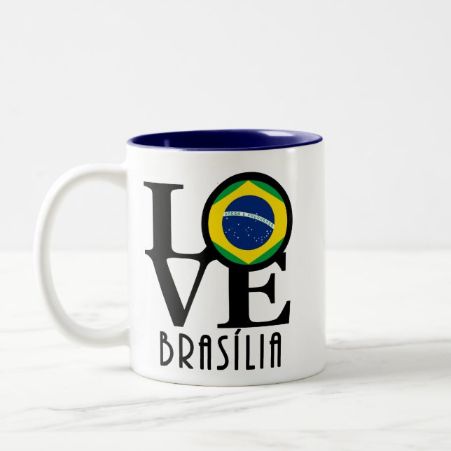 KÄRLEK Brasília 11oz Två-Tonad Mugg (Vänster)