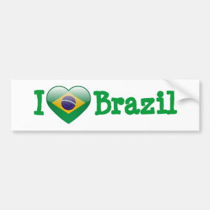 Kärlek Brasilien Bildekal