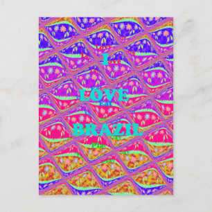 Kärlek Brasilien. Den vackra Samba traditionella f Vykort