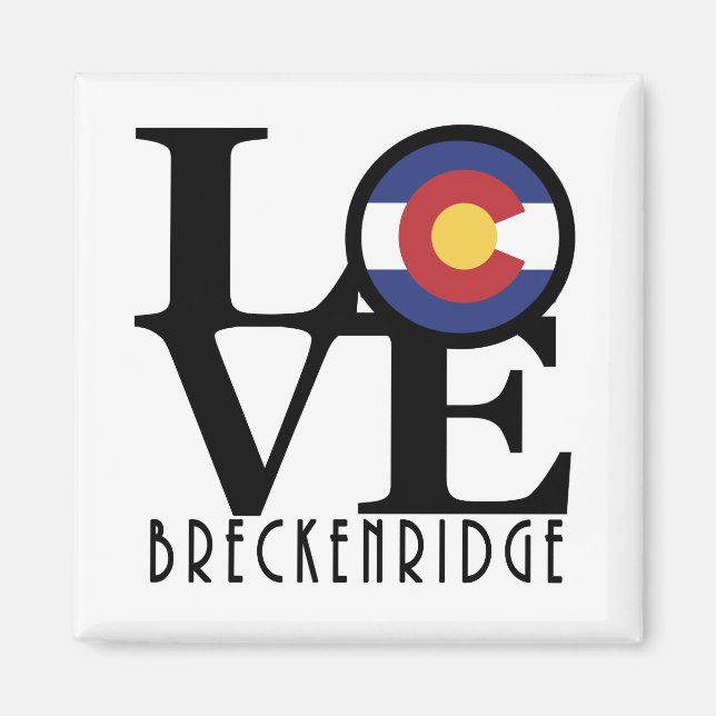 KÄRLEK Breckenridge CO Magnet (Framsidan)