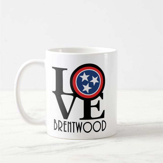 KÄRLEK Brentwood Tennessee 11oz Kaffemugg (Vänster)