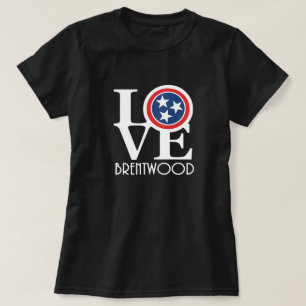 KÄRLEK Brentwood Tennessee (vit text) T Shirt