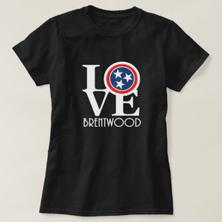 KÄRLEK Brentwood Tennessee (vit text) T Shirt