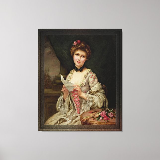 Kärlek Brev av Francois Martin-Kavel Canvastryck (Framsida)