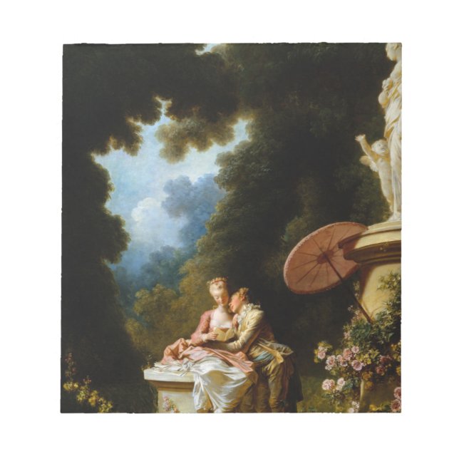 Kärlek Brev av Jean Honore Fragonard Anteckningsblock (Framsida)