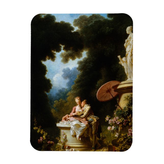 Kärlek Brev av Jean Honore Fragonard Magnet (Vertikal)