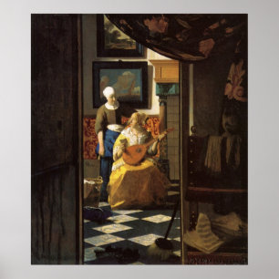Kärlek brev av Johannes Vermeer Poster