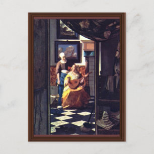 Kärlek Brev, av Johannes Vermeer Vykort