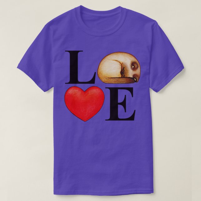 Kärlek Brev Cat Heart Valentines day Pet Animal L T Shirt (Design framsida)