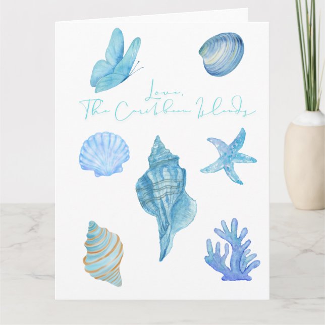 Kärlek Brev Design-Kärlek, Karibien Islandsxxo Kort (Framsida)