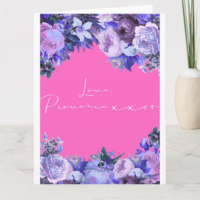 Kärlek Brev Design - Kärlek, Provence xxoo Kort (Framsida)