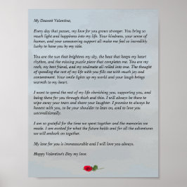 Kärlek Brev för Valentine Poster