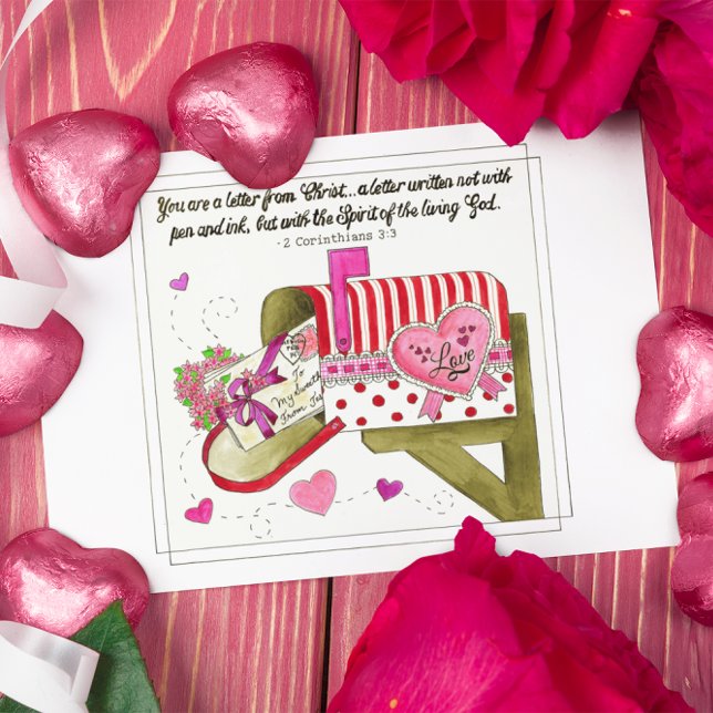 Kärlek Brev från Kristus inspirationskort Vykort (Skapare uppladdad)
