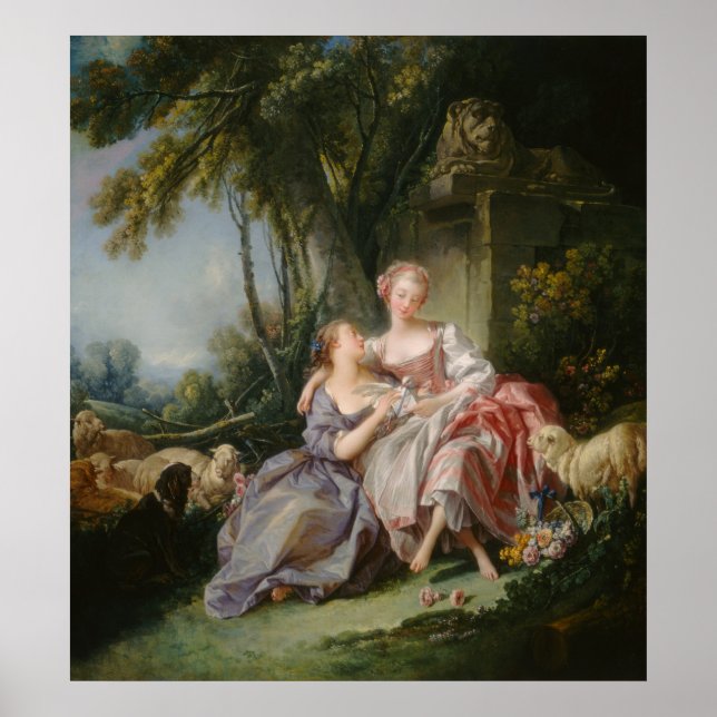 Kärlek Brev - François Boucher Fine Art Poster (Framsidan)