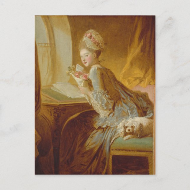 Kärlek Brev - Jean-Honoré Fragonard Vykort (Framsida)