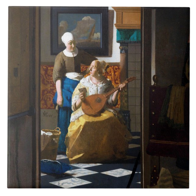 Kärlek Brev, Johannes Vermeer Kakelplatta (Framsidan)