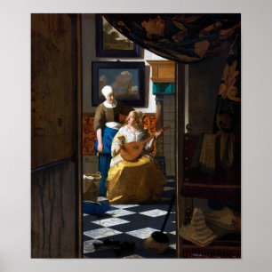 Kärlek Brev, Johannes Vermeer Poster