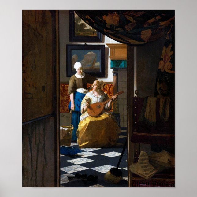 Kärlek Brev, Johannes Vermeer Poster (Framsidan)