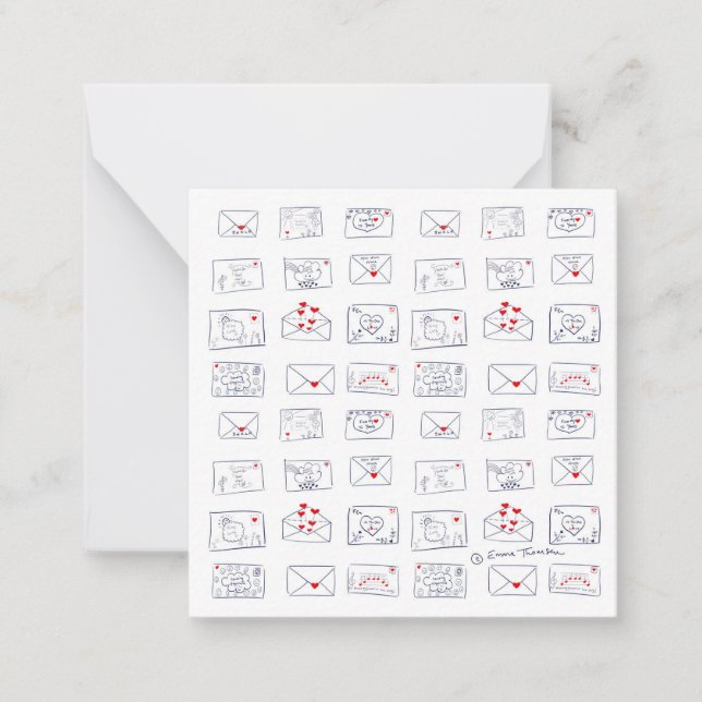 Kärlek Brev Rakt från hjärtplattan Anteckningskort (Framsida)