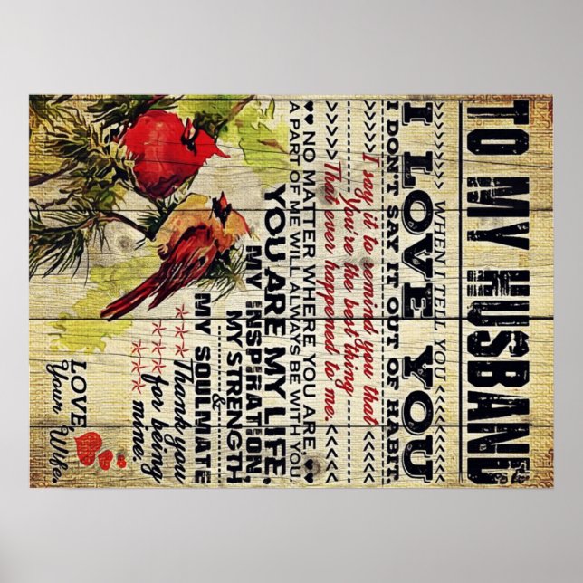 Kärlek Brev till Make | Speciellt gåvobistånd till Poster (Framsidan)