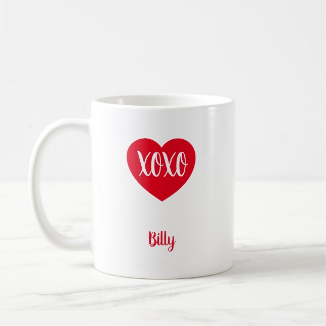 Kärlek Brev Valentine Heart Kaffemugg (Vänster)