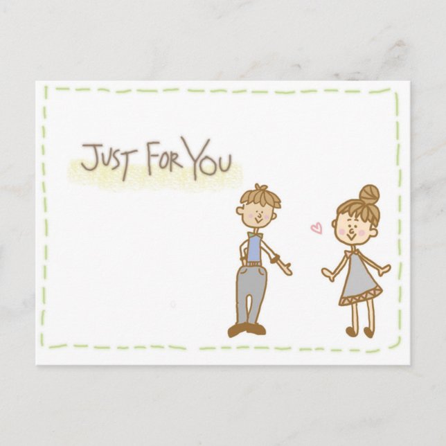 kärlek brev vykort (Framsida)