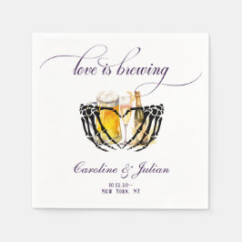 Kärlek Brewing Gothic Bubbles & Brews Par Shower Pappersservett