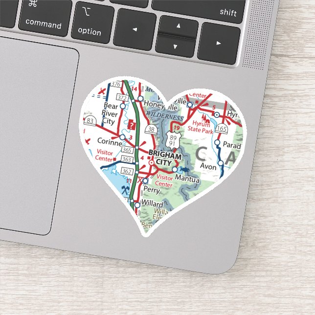 Kärlek Brigham City Klistermärken (Detalj)