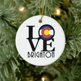 KÄRLEK Brighton Colorado Julgransprydnad Keramik