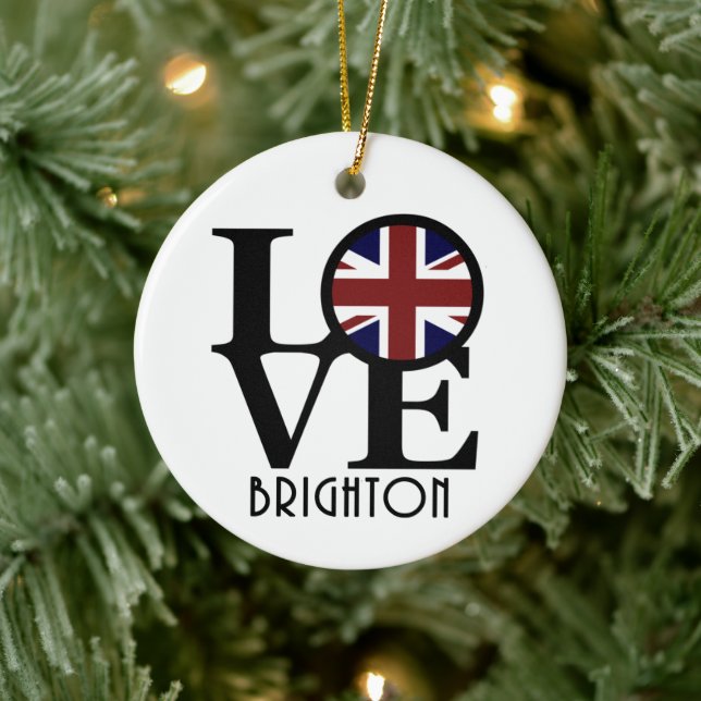KÄRLEK Brighton England Julgransprydnad Keramik (Träd)