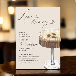 Kärlek bringar Espresso Martini Möhippa Inbjudningar