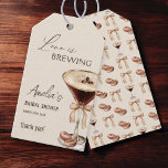 Kärlek bringar Espresso Martini Möhippa Presentetikett<br><div class="desc">Fira den brud som ska skaka med chicen "Kärlek is Brewing" espresso martini möhippa Gift Märkre.</div>
