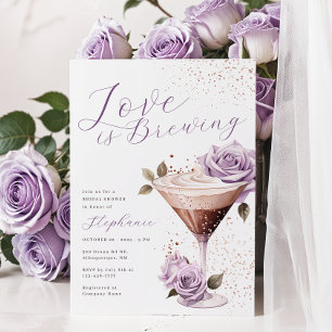 Kärlek brinner Blommigt Inbjudningskort för möhipp