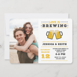 Kärlek brinner Brewery Couples Möhippa Inbjudningar