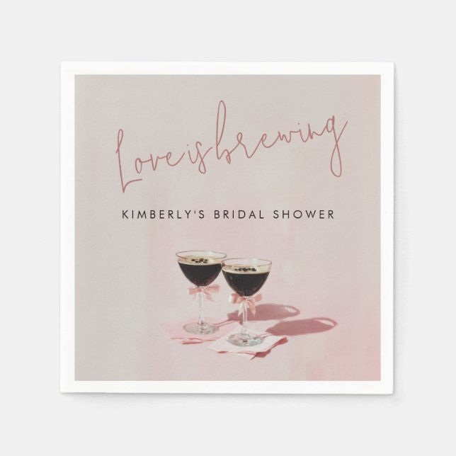 Kärlek brinner Espresso Martini Möhippa Nap Pappersservett (Framsidan)