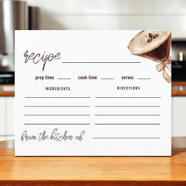 Kärlek brinner Espresso Martini Recept Card