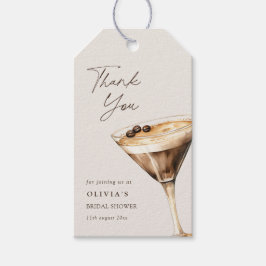 Kärlek brinner Espresso Martini Shower Tack Presentetikett