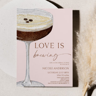 Kärlek brinner Expresso Martini-Möhippan Inbjudningar