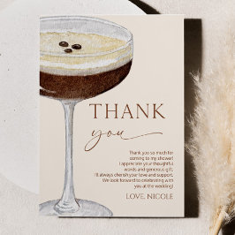 Kärlek brinner Expresso Martini-Möhippan Tack Kort