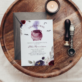 Kärlek brinner Halloween-Möhippan Inbjudningar