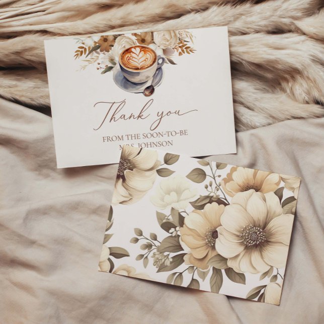 Kärlek brinner i Möhippan av kaffe i Tack Kort (Skapare uppladdad)