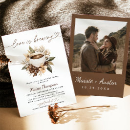 Kärlek brinner i Möhippan av kaffe Inbjudningar